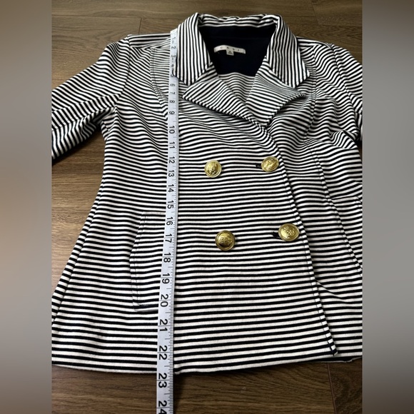 Cabi Life Jacket Navy And White Striped Nautical Soft Blazer Size Small #823 - Picture 10 of 10